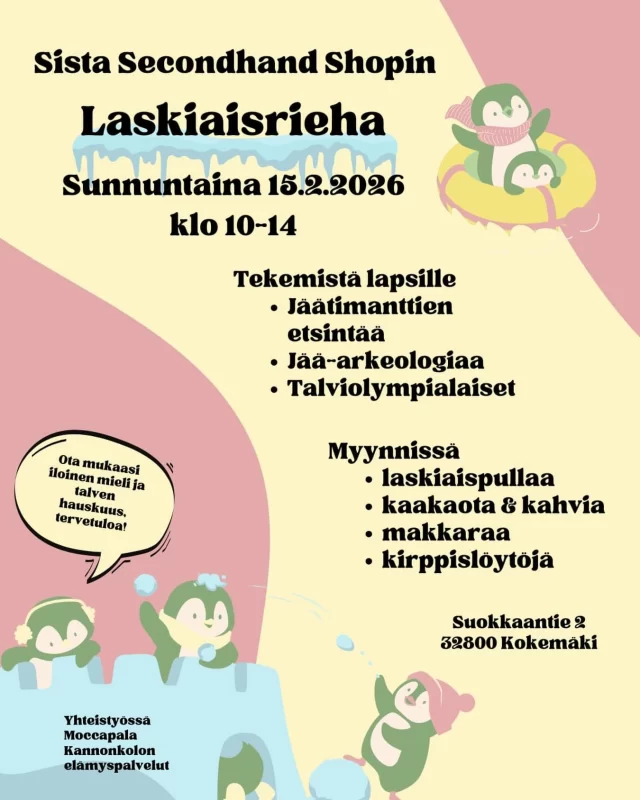 Tervetuloa tapahtumaan! 😍❄️ @kannonkolonelli @lounaskahvilamoccapala @miljoonaviihde