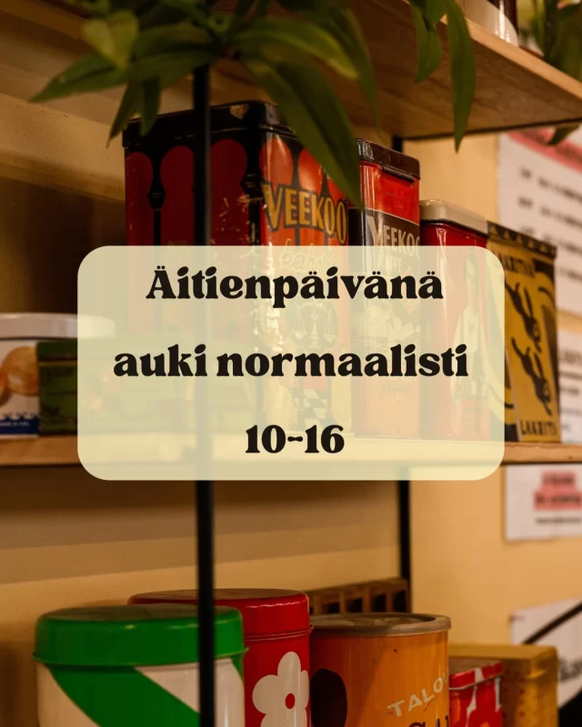 🌹 Tulevana sunnuntaina juhlitaan äitejä 🌹
Kirppis auki normaalisti klo 10-16. Tervetuloa siis äidin tai isoäidin kanssa vaikka tekemään löytöjä 🥰.